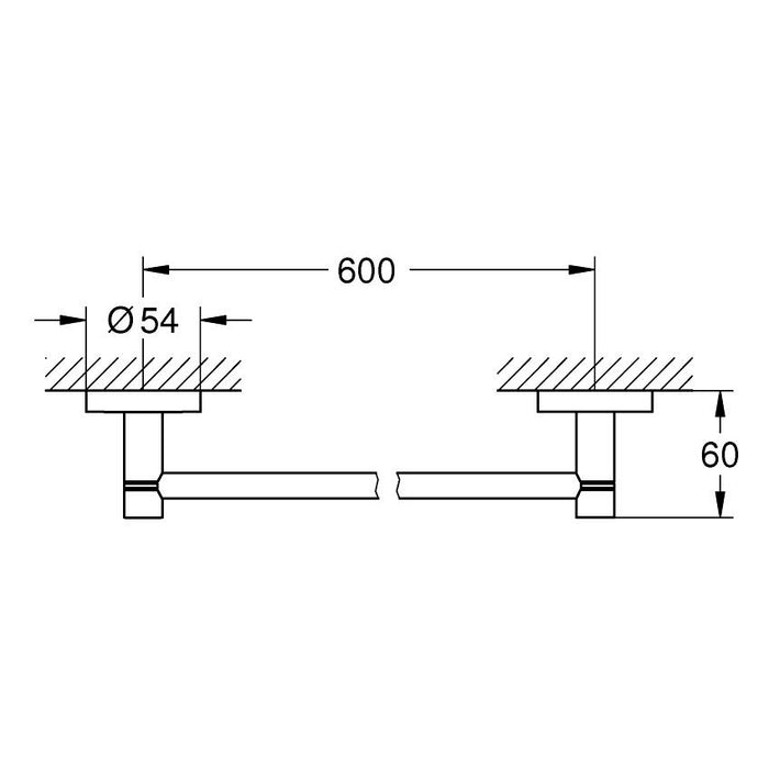 GROHE Barre porte-serviettes Essentials finition Supersteel