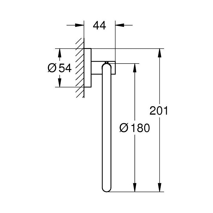 GROHE Anneau porte-serviette Essentials finition Supersteel