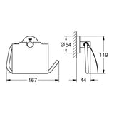 GROHE Dérouleur de papier mural Essentials Hard Graphite 40367AL1