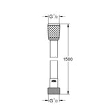 GROHE Flexible de douche 1,5m VitalioFlex Trend 28741002