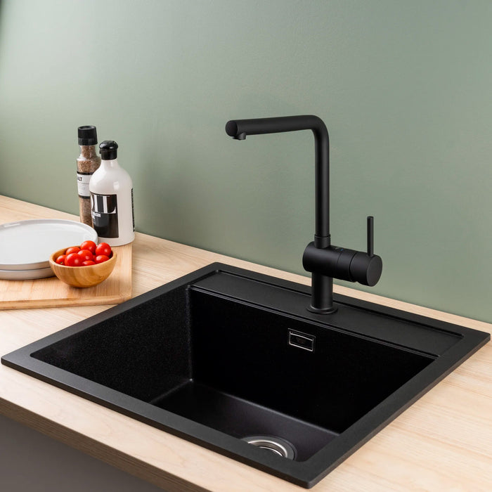 Mitigeur évier cuisine Minta bec L finition Phantom Black GROHE