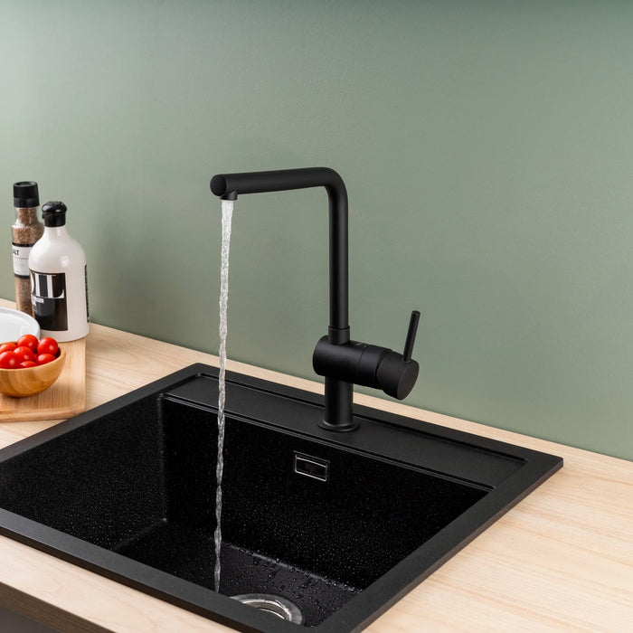 Mitigeur évier cuisine Minta bec L finition Phantom Black GROHE