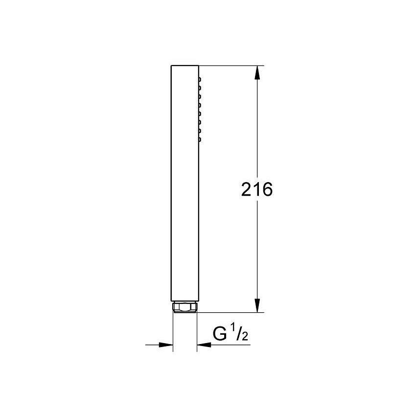 GROHE Douchette à main 1 jet stick Euphoria Cube +, débit 6,6l/min