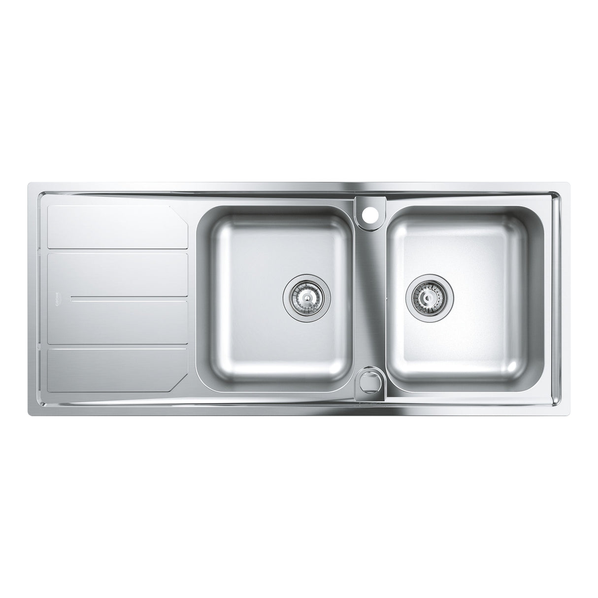 GROHE K500 Evier à encastrer 2 bacs en acier inoxydable 116cm x 50cm