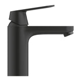 GROHE Mitigeur lavabo Quick Fix Get monocommande taille M noir mat avec bonde clic-clac