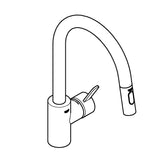 GROHE Mitigeur de cuisine monocommande chrome Eurosmart Cosmopolitan 31481001