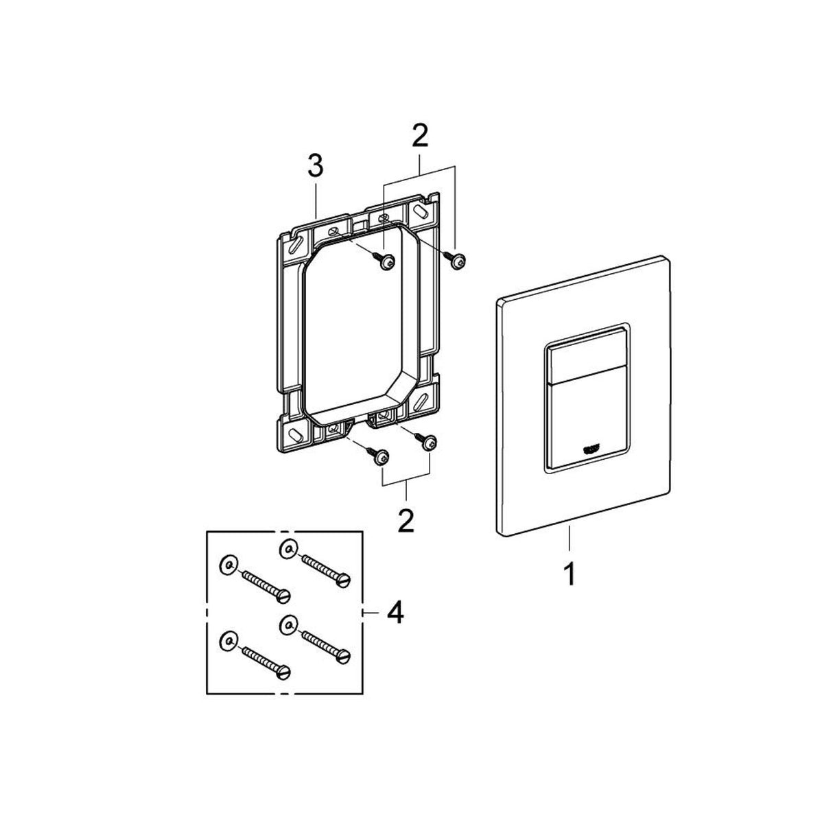GROHE Plaque de commande Even 38966KF0