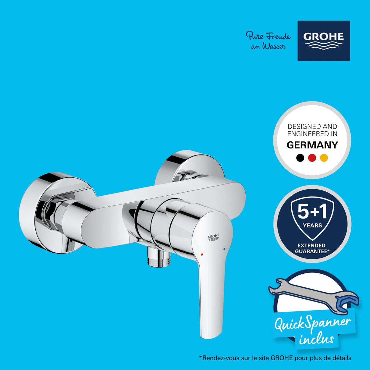 GROHE Mitigeur de douche chrome Start 24208002