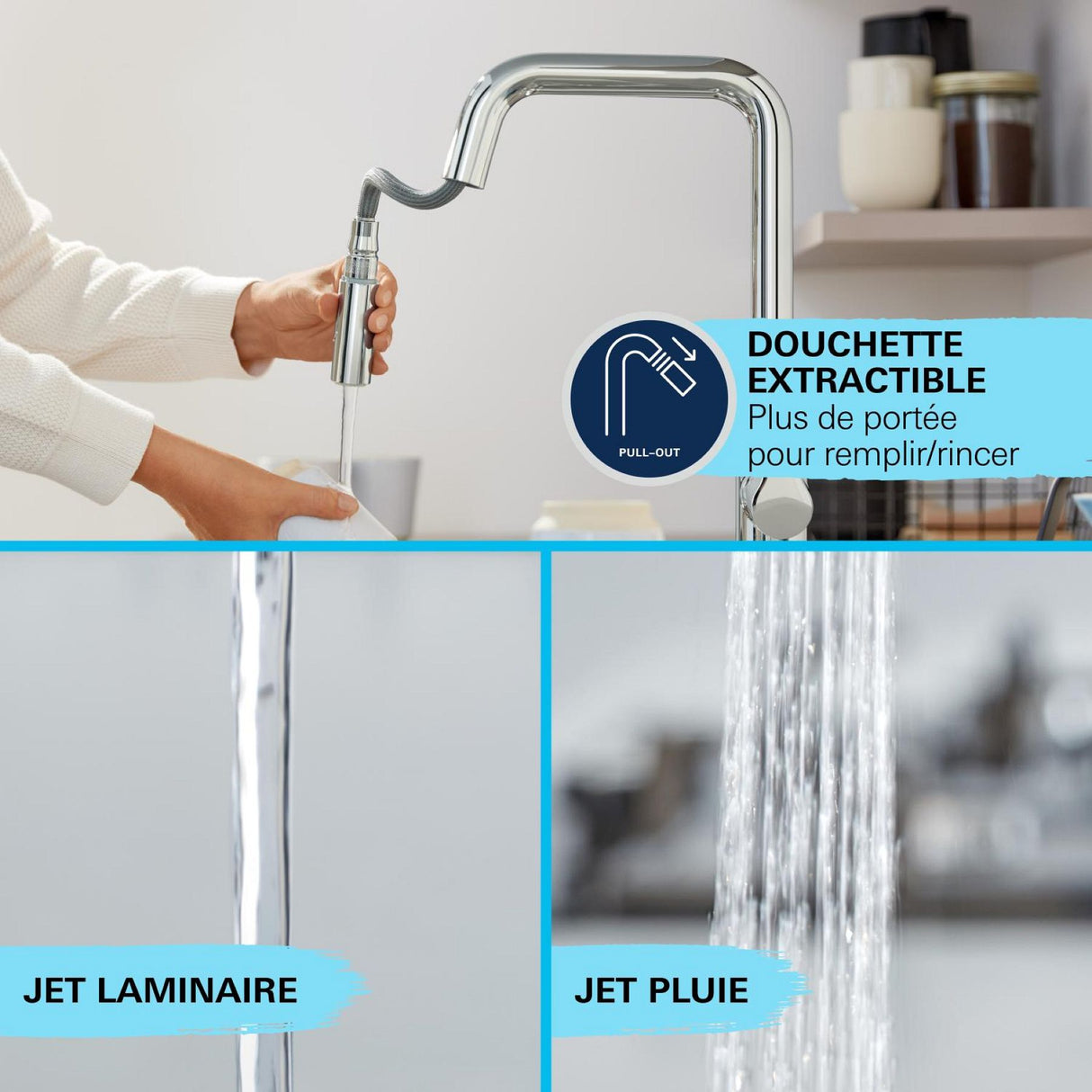 GROHE Mitigeur de cuisine monocommande chrome StartLoop 30556000