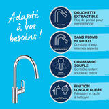 GROHE Mitigeur de cuisine monocommande chrome Start Flow 30569000