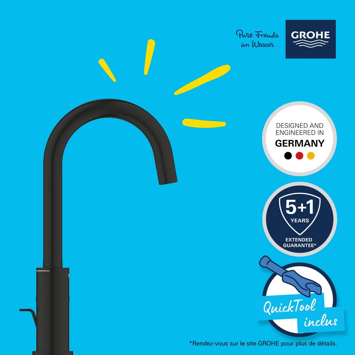 GROHE Mitigeur de lavabo monocommande taille L Start