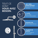 GROHE Pack douche encastrée Thermostatique avec Vitalio Rain Mono 310 chrome 34880000