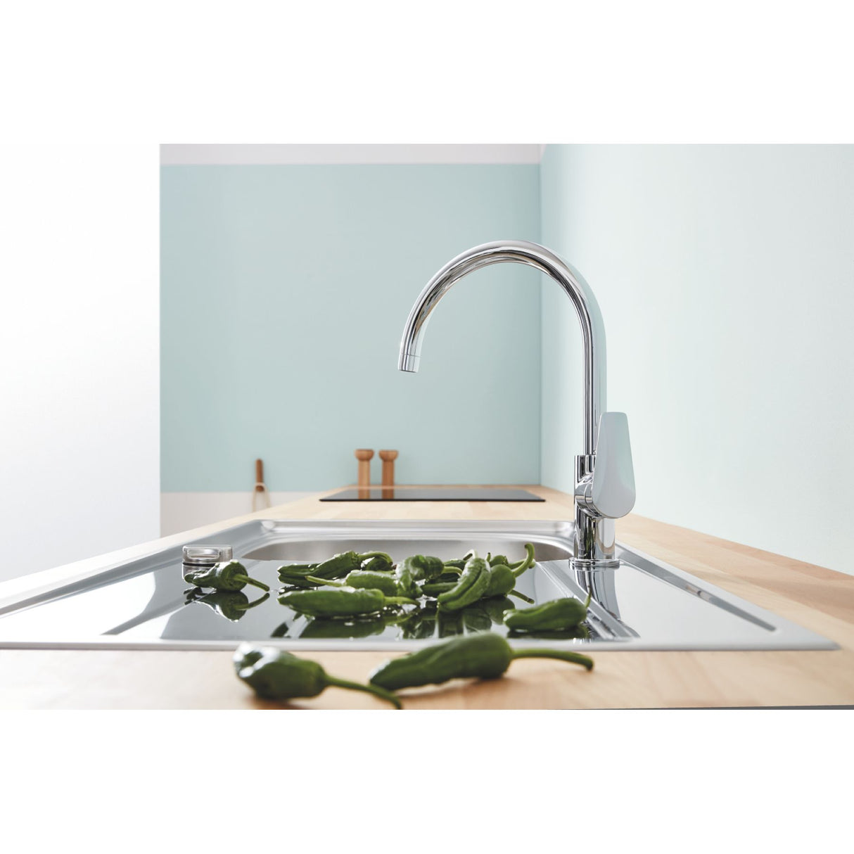 GROHE Mitigeur de cuisine monocommande chrome BauEdge 31367001