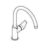 GROHE Mitigeur de cuisine monocommande chrome BauEdge 31367001
