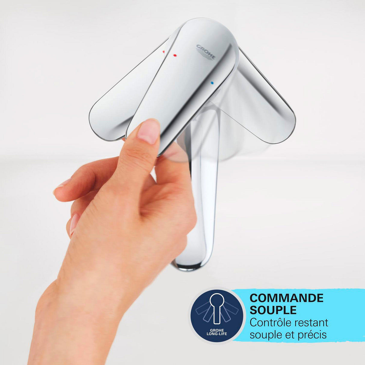 GROHE Start Edge Mitigeur Lavabo ou bidet Taille S + douchette extractible 23773001