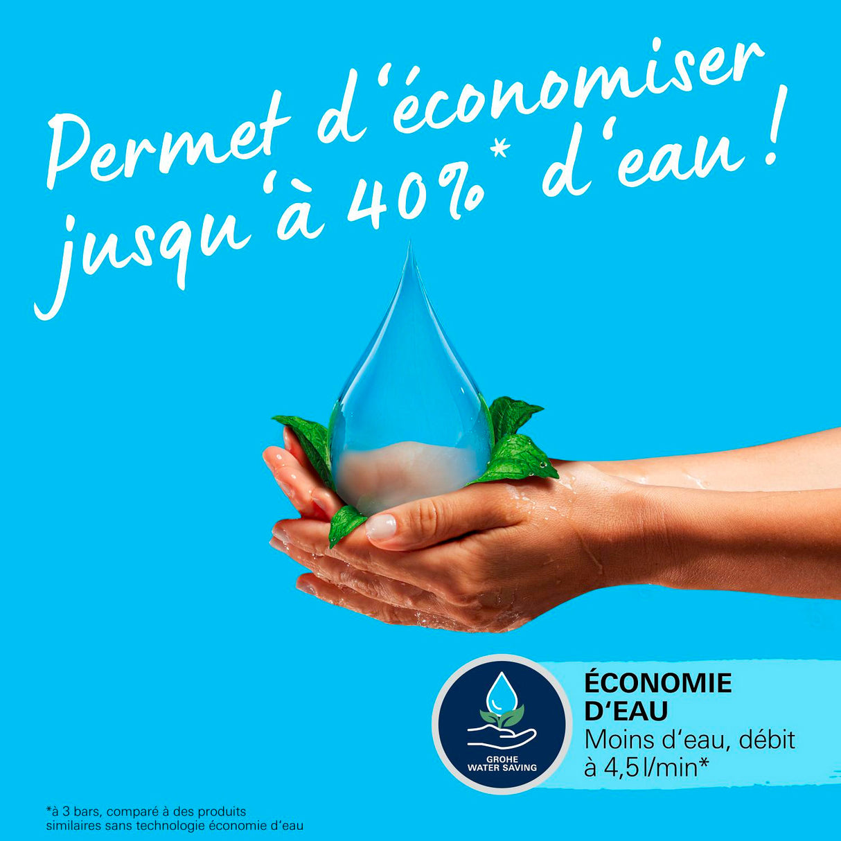 GROHE Start Edge Mitigeur Lavabo ou bidet Taille S + douchette extractible 23773001