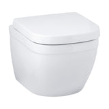 WC suspendu blanc marque Grohe, design moderne, céramique sanitaire