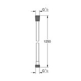 GROHE Flexible de douche 1250mm Silverflex TwistStop