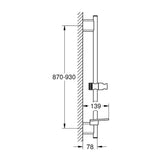 GROHE Barre de douche 900 mm Ø 22 mm Rainshower SmartActive