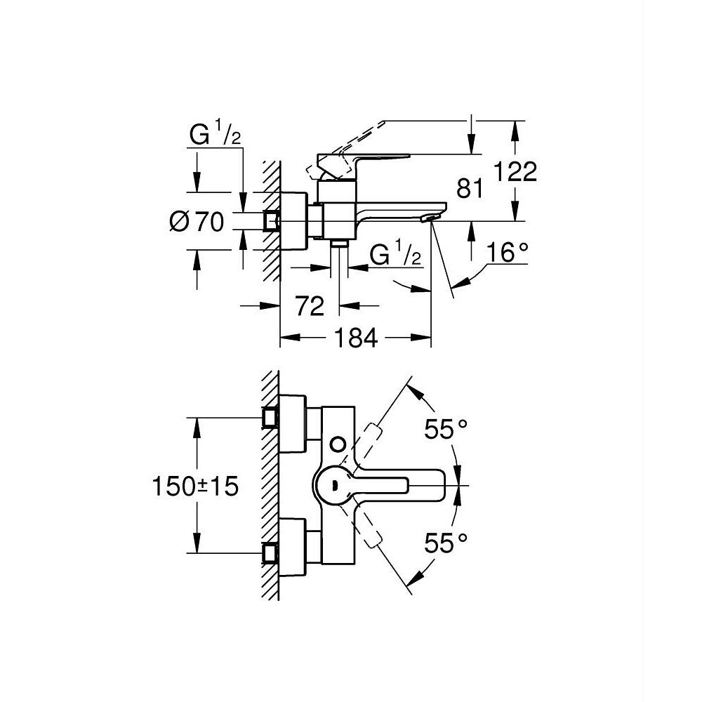 GROHE Mitigeur bain-douche monocommande Lineare
