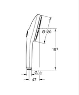 GROHE Douchette 3 jets Vitalio Joy+ 120 - 7.9l/min