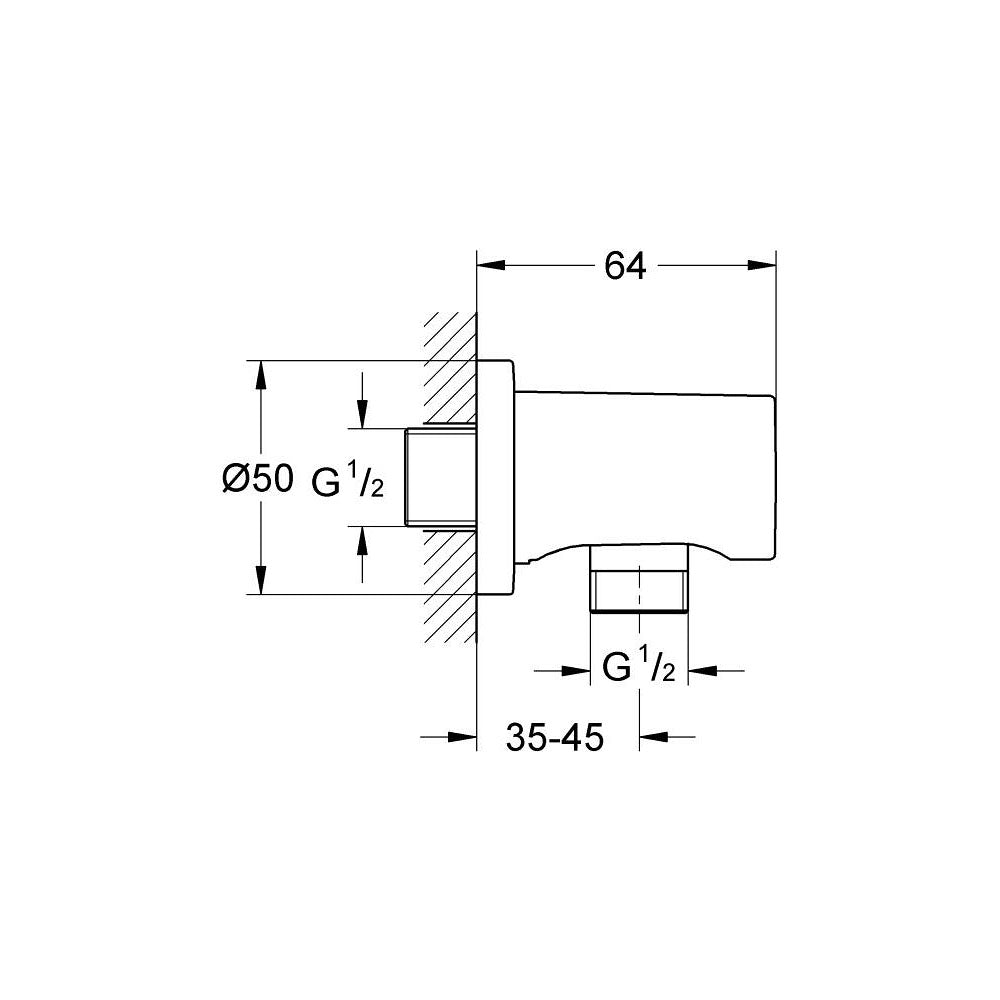 GROHE Coude à encastrer 1/2" Rainshower