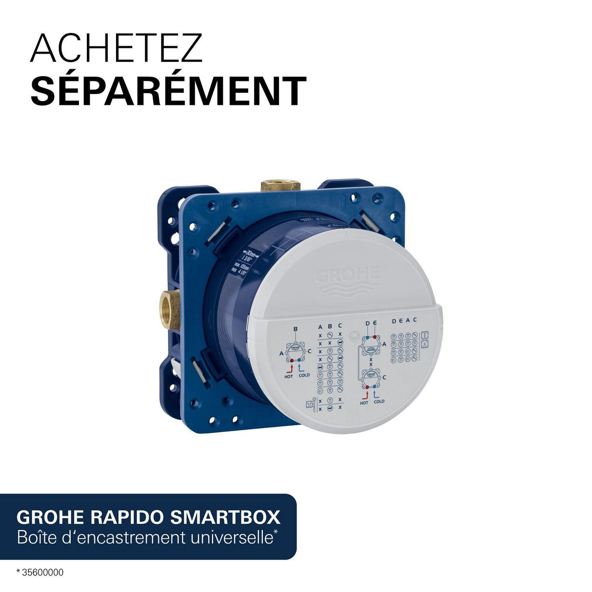 GROHE Mitigeur bain-douche monocommande 2 sorties avec inverseur Lineare