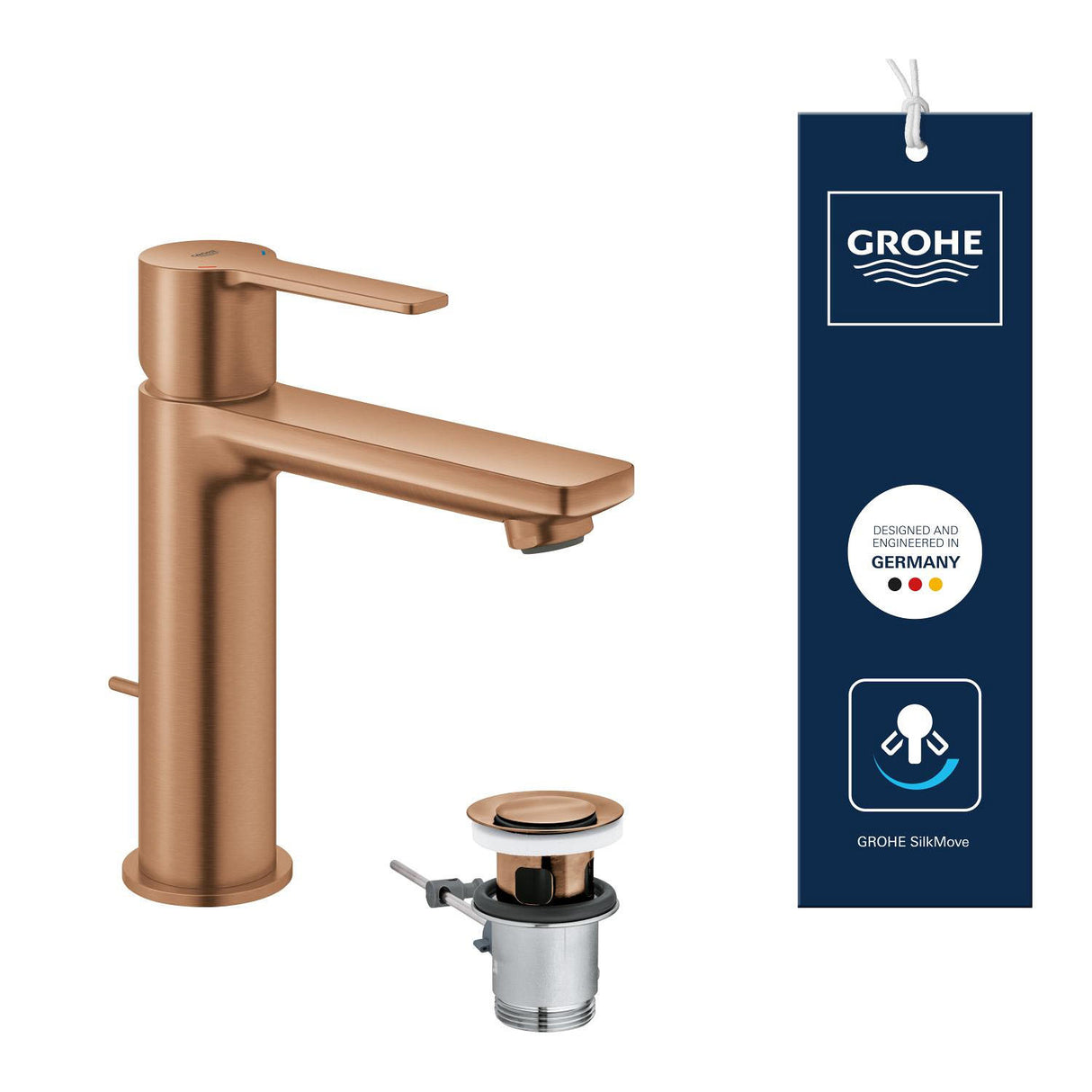 GROHE Mitigeur de lavabo monocommande Lineare S avec tirette
