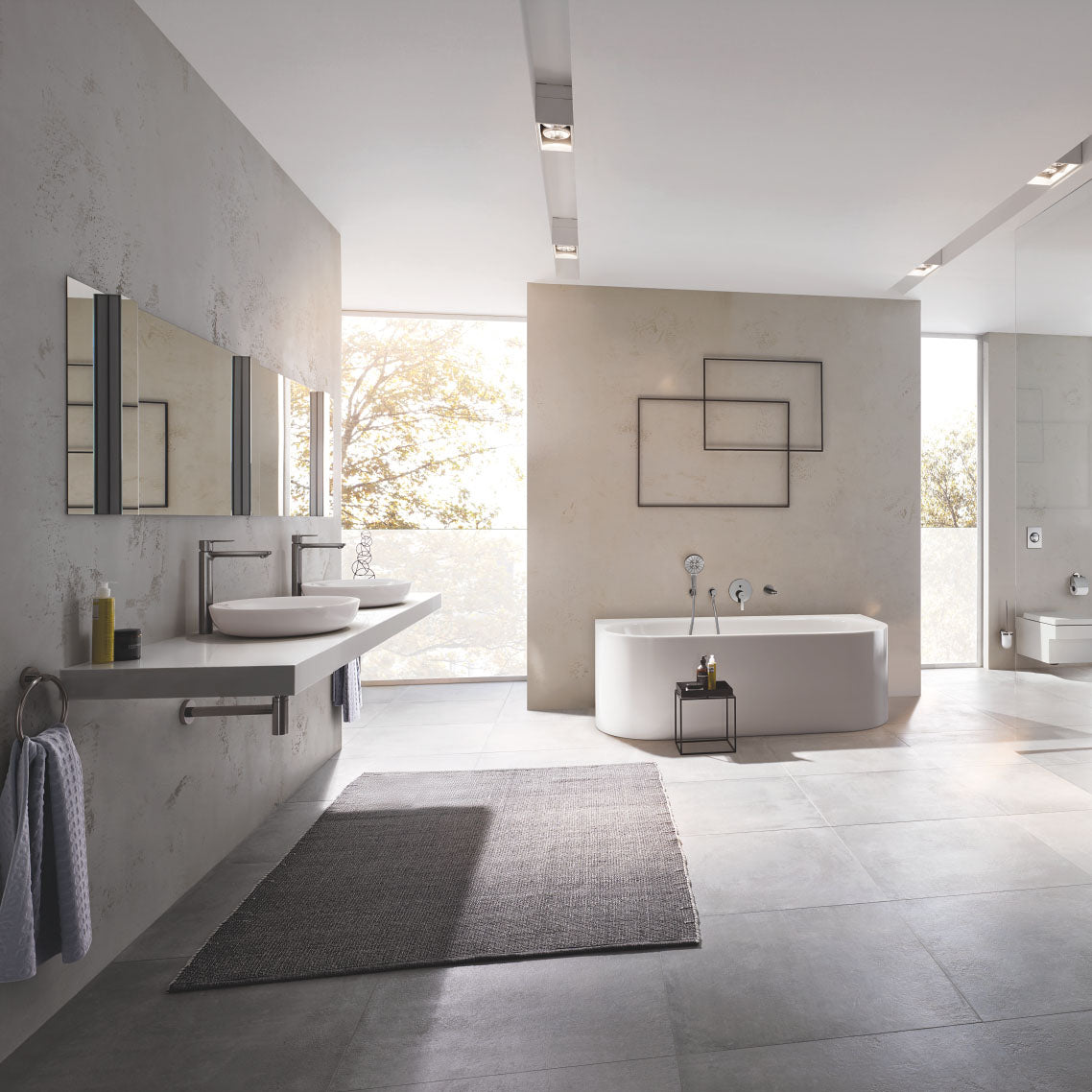 GROHE Mitig de lavabo monocommande Lineare XL Hard Graphite brossé
