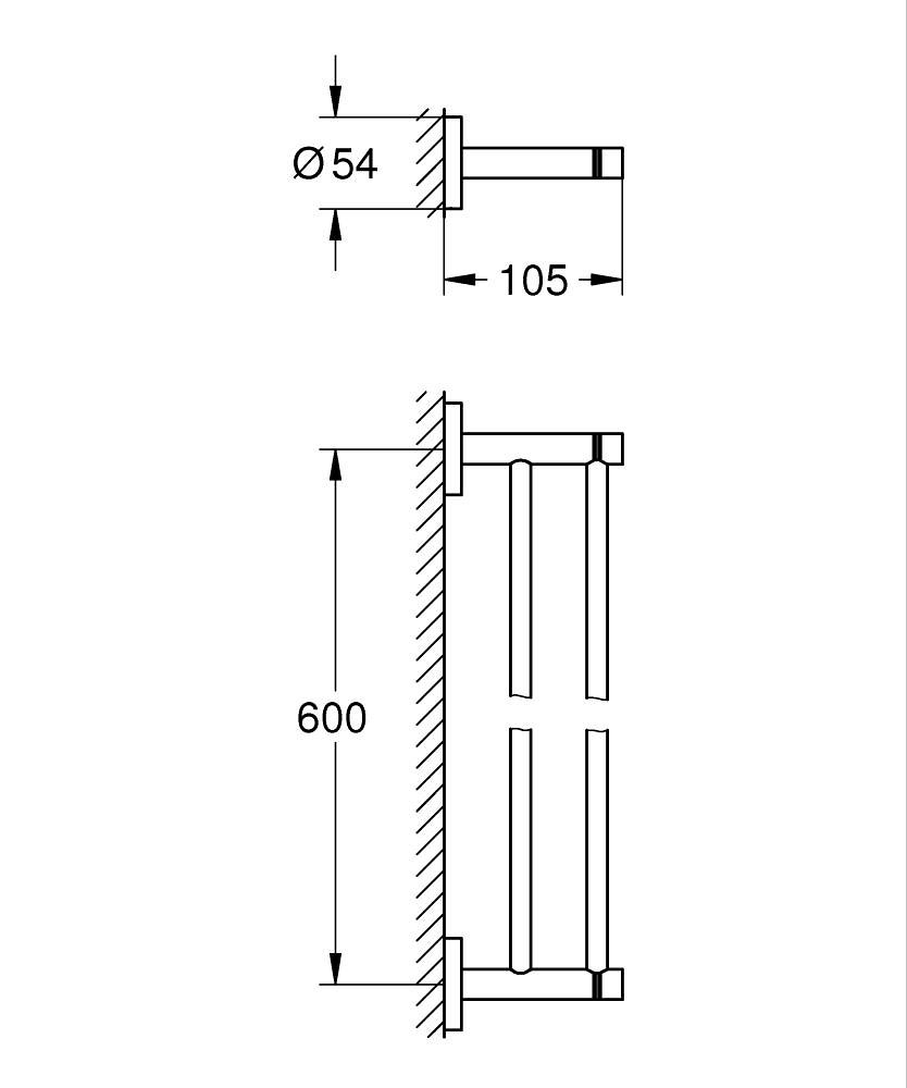 GROHE Double barre porte-serviettes Start