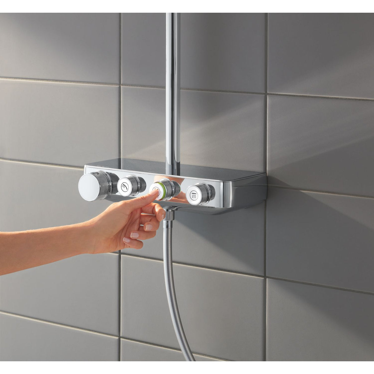 GROHE Colonne de douche Thermostatique SmartControl douche de tête 310 mm Xtra-Large 2 jets et douchette 3 jets - 1002797