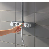 GROHE Colonne de douche Thermostatique SmartControl douche de tête 310 mm Xtra-Large 2 jets et douchette 3 jets - 1002797