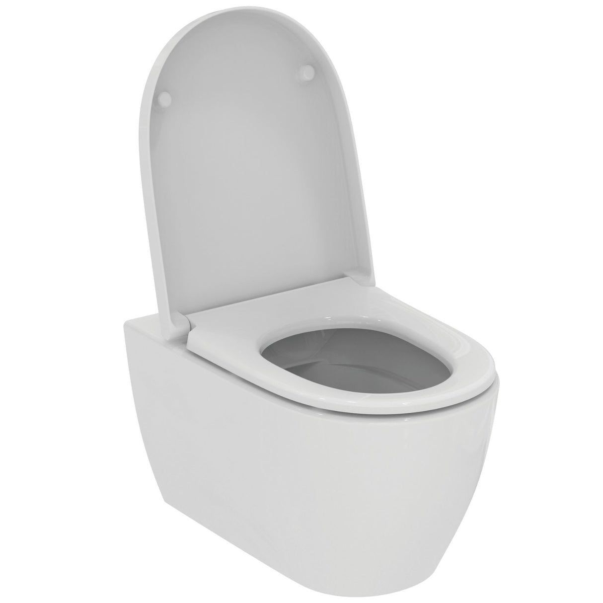 Pack WC suspendu caréné i.life O avec abattant recouvrant declipsable blanc