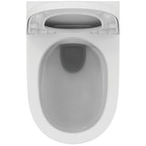 Pack WC suspendu caréné i.life O avec abattant recouvrant declipsable blanc