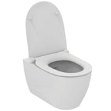 Pack WC suspendu caréné i.life O avec abattant slim declipsable blanc