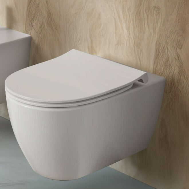 Pack WC suspendu caréné i.life O avec abattant slim declipsable blanc
