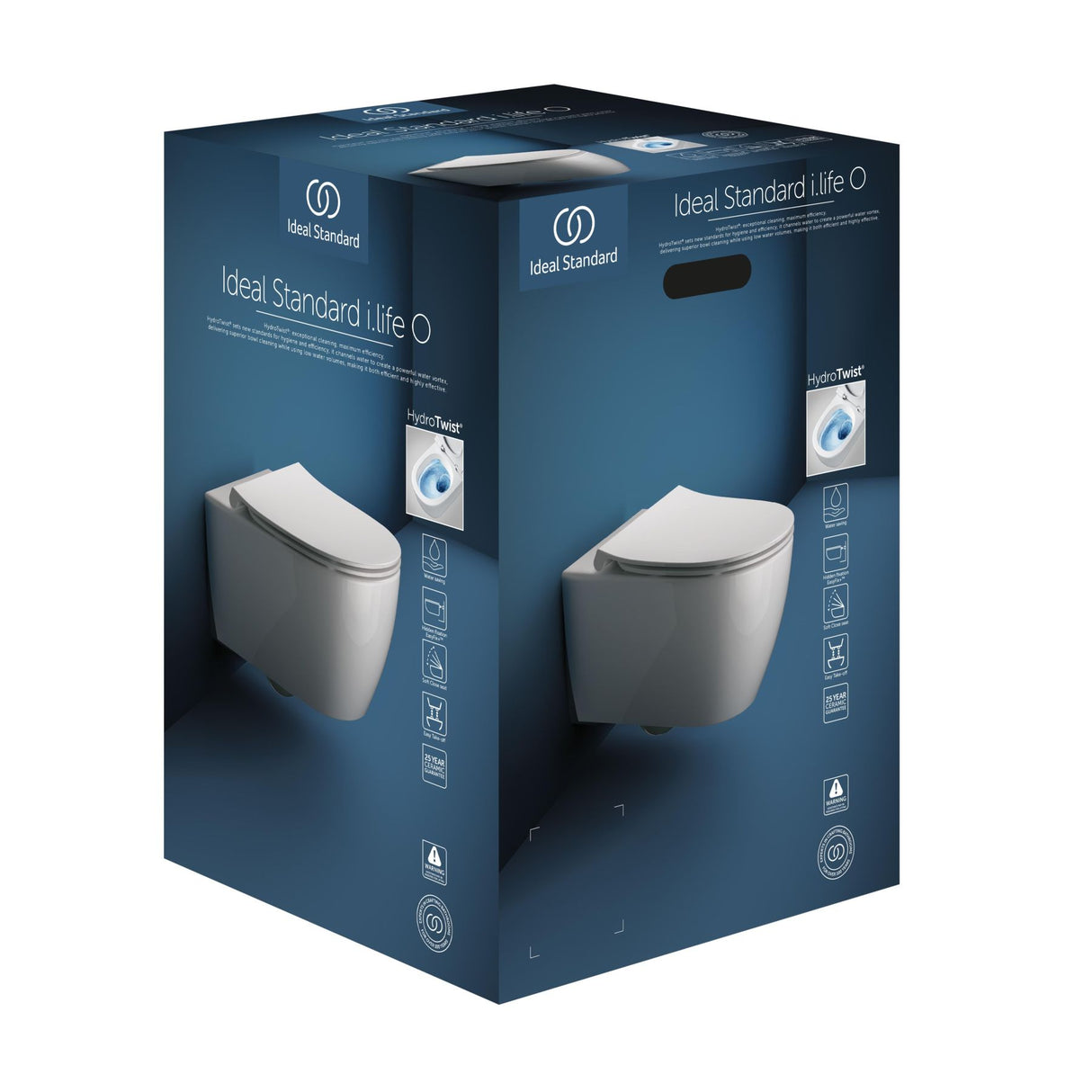 Pack WC suspendu caréné i.life O avec abattant slim declipsable blanc