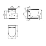 Pack WC suspendu caréné i.life O avec abattant slim declipsable blanc