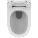 Pack WC suspendu caréné i.life O avec abattant slim declipsable blanc