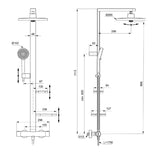 Colonne de douche thermostatique Alu+