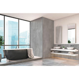 Panneau mural douche autoportant NICHEPANEL - Décor Béton Gris - Finition Mat