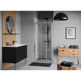 Panneau mural douche PREPANEL - Décor Béton Gris - Finition Mat