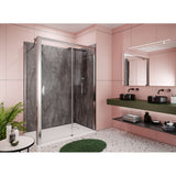 Panneau mural douche PREPANEL - Décor Béton Noir - Finition Mat