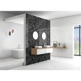 Panneau mural douche VIPANEL - Pierre marbre noir doré - Finition - Finition brillant