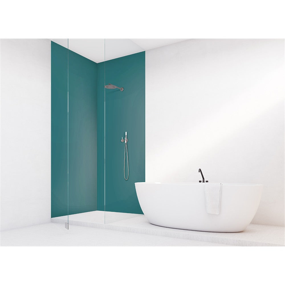 Panneau mural douche VIPANEL - Couleur Unie lagon - Finition velvet