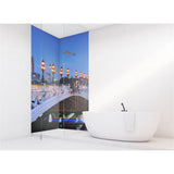 Panneau mural douche VIPANEL - Paysage urbain Paris 2 - Finition brillant