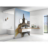 Panneau mural douche VIPANEL - Paysage urbain Tour Eiffel - Finition brillant