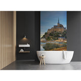 Panneau mural douche VIPANEL - Paysage urbain Mont St Michel - Finition brillant