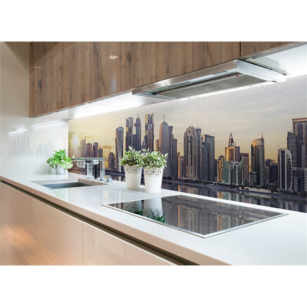 Panneau mural douche VIPANEL - Paysage urbain Skyline Doha - Finition brillant