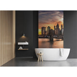Panneau mural douche VIPANEL - Paysage urbain Skyline Brooklyn - Finition brillant